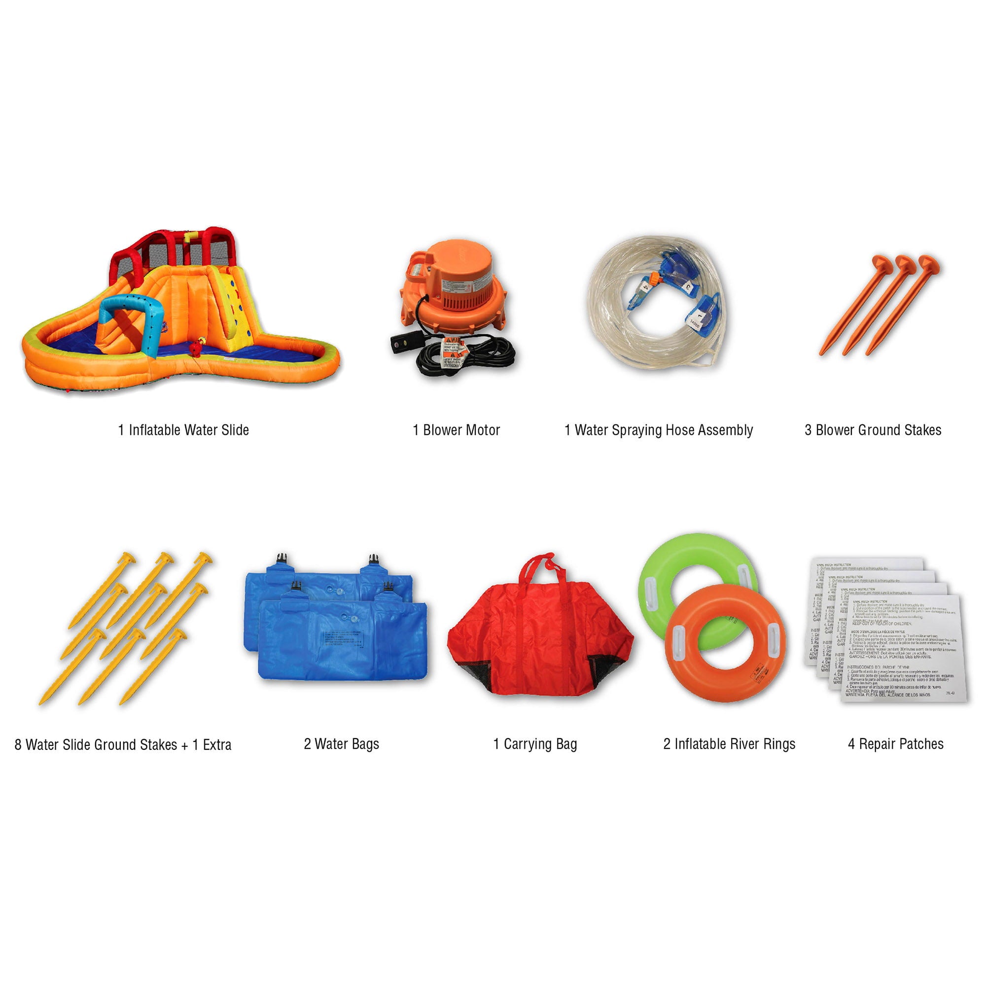 Banzai Summer Pack w/ Adventure Inflatable, Battle Bop Set, & Big Lawn Pong