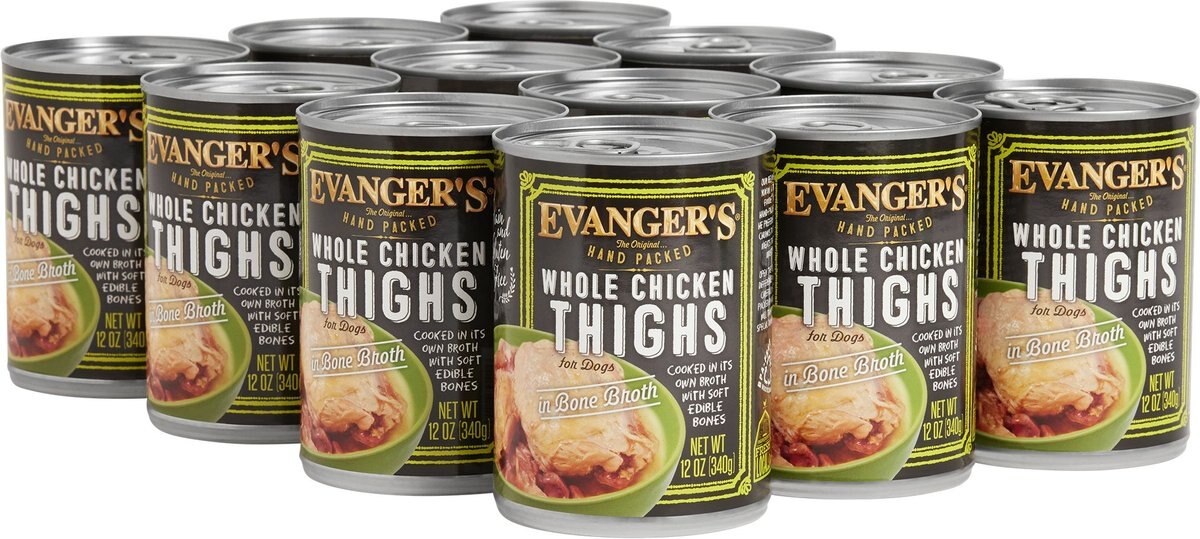 Evanger's Grain-Free Hand Packed Whole Chicken Thighs Canned Dog Food