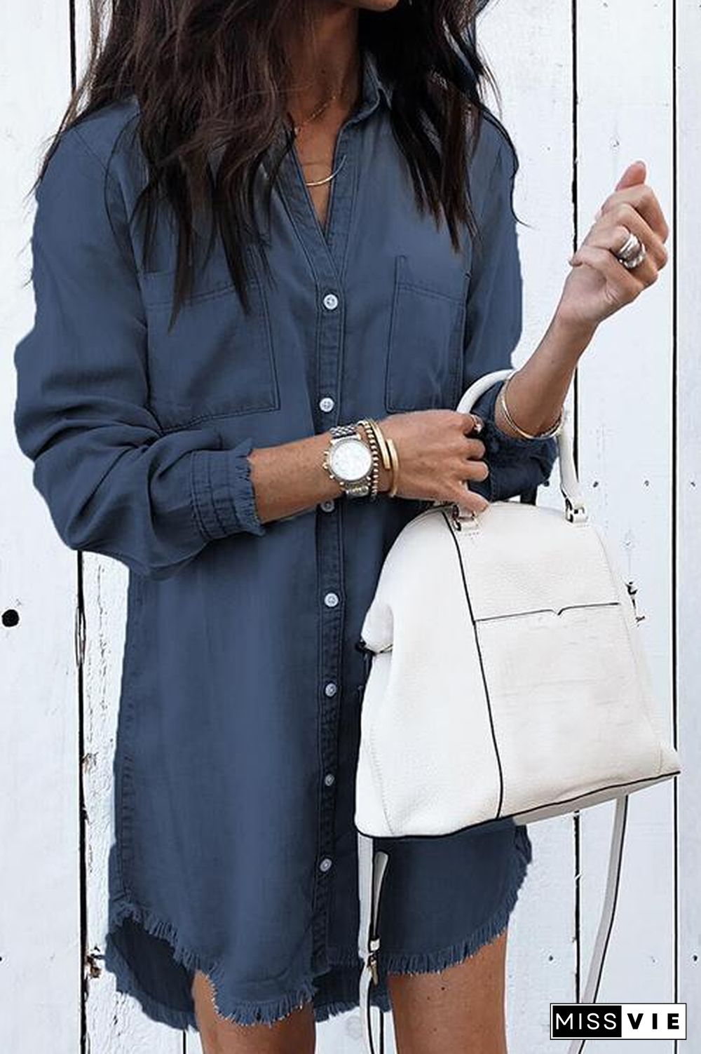 Denim Shirt Dress Overcoat