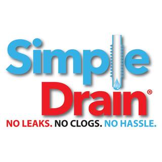 SIMPLE DRAIN 1.25 in. Rubber Threaded P-Trap Bathroom Single Sink Drain Kit 3EA-1V2-TC0