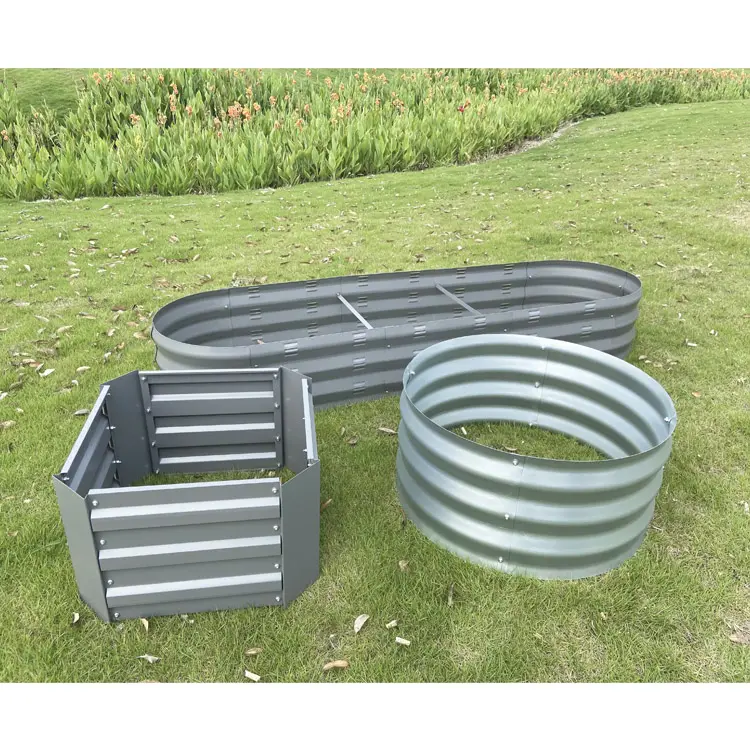 Modern Design China Manufacturer Supply Modular Galvanized Round Raised Bed Garden Planter Box For Vegetable Flower