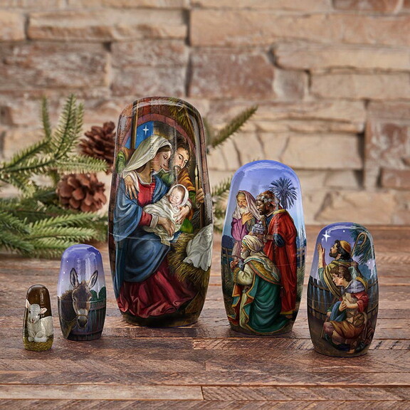 Berkander BK 12902 Five Piece Nesting Nativity Set