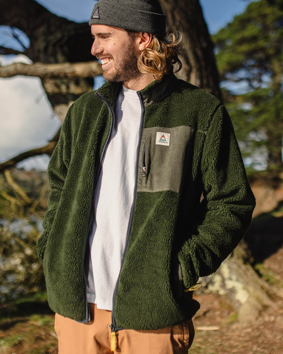 Trekker Recycled Deep-Pile Sherpa Fleece - Fir Tree