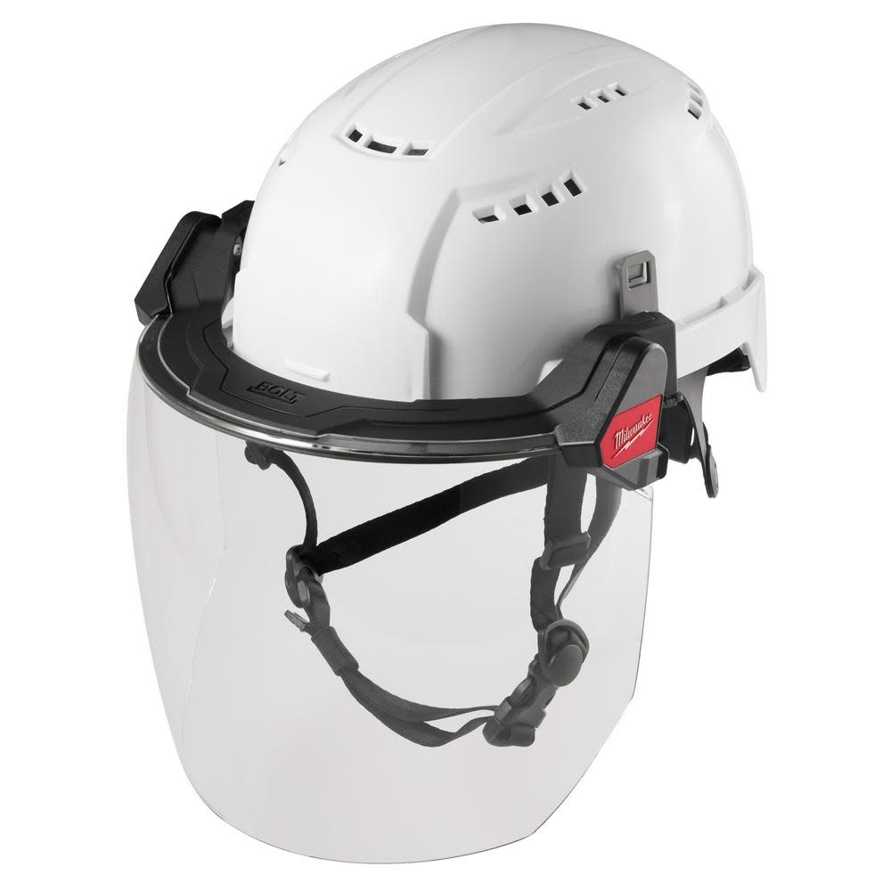 Milwaukee BOLT Full Face Shield Clear Dual Coat Lens Compatible with Milwaukee Safety Helmets and Hard Hats