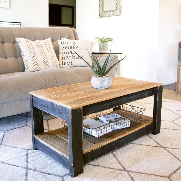 Combo Coffee Table with Shelf