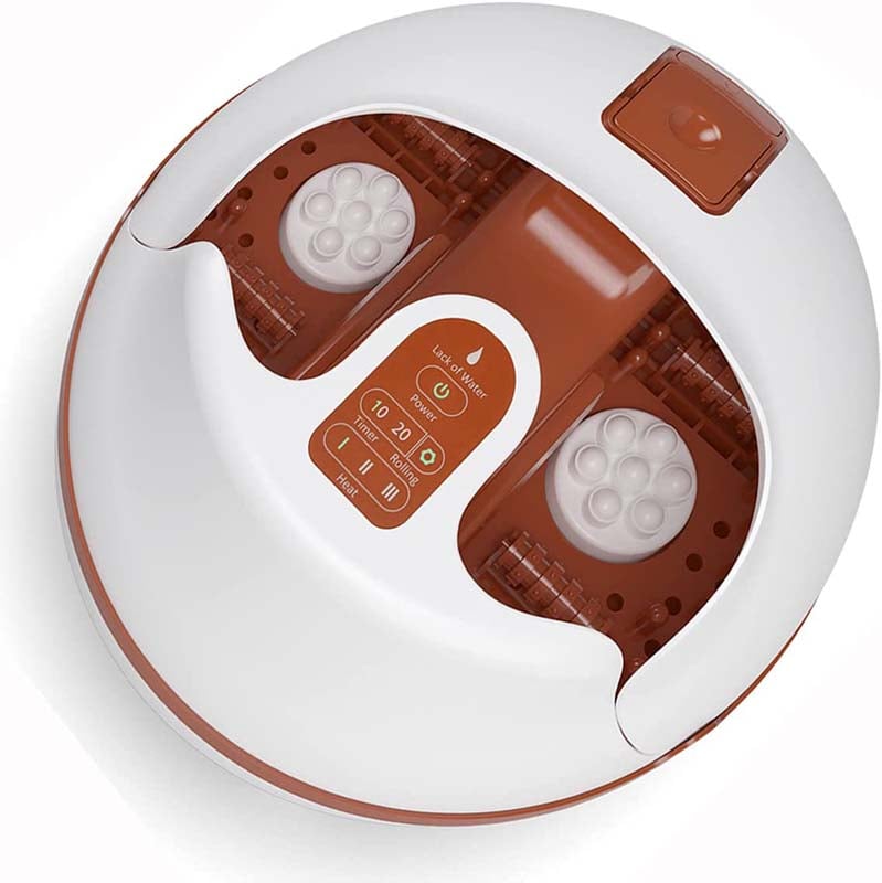 Steam Foot Spa Bath Massager, Foot Sauna Massage Machine with 3 Heat Levels, Pedicure Massage Rollers, Timing Function