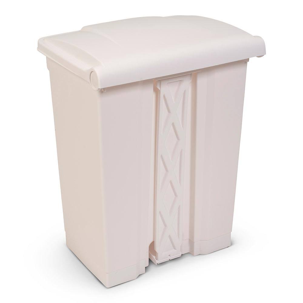 Toter 18 Gal. White Fire Retardant Step-On Trash Can SOF18-00WHI