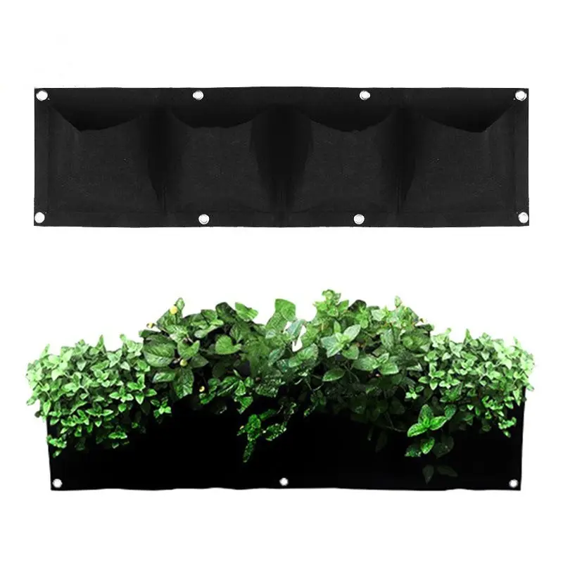 Nonwoven Fabric Wall Hanging Planter Bag Planting Bag Vertical Felt Garden Plant Grow Container Bags Felt Customized Fabric Pcs