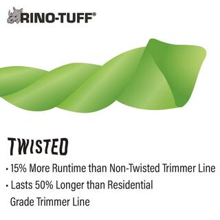 Rino-Tuff Universal Fit .080 in. x 16 ft. Precut Pro Twisted Line for Gas and Select Cordless String Grass TrimmerLawn Edg 17665