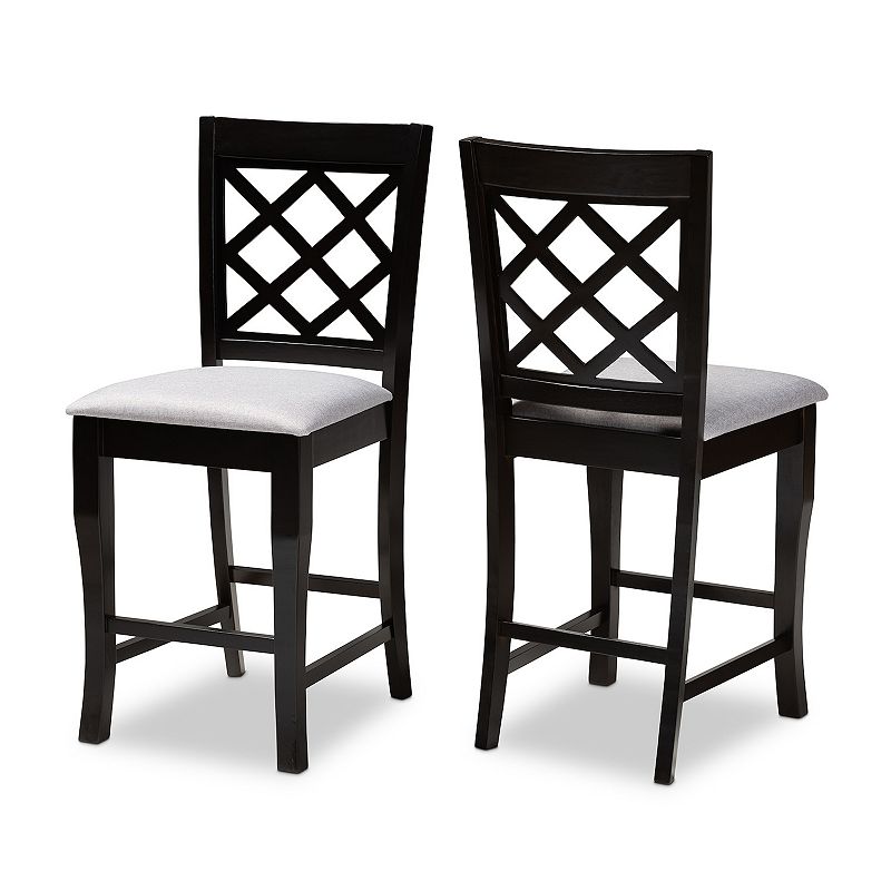 Baxton Studio Alora Counter Stool 2-piece Set