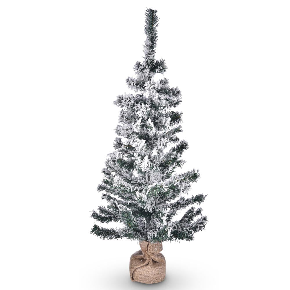 Yescom Flocked Christmas Tree White (7.5ft, 5ft, 3ft Options)