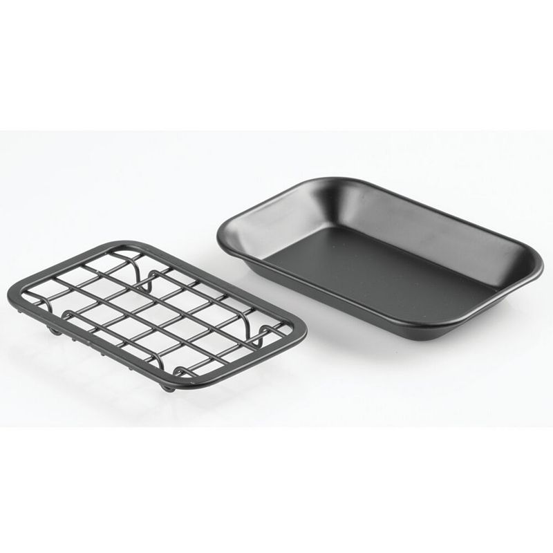 mDesign Kitchen Soap Dish Tray - Drainage Grid and Holder， 2 Pack