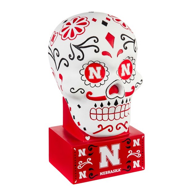 Evergreen University Of Nebraska Sugar Skull Statue