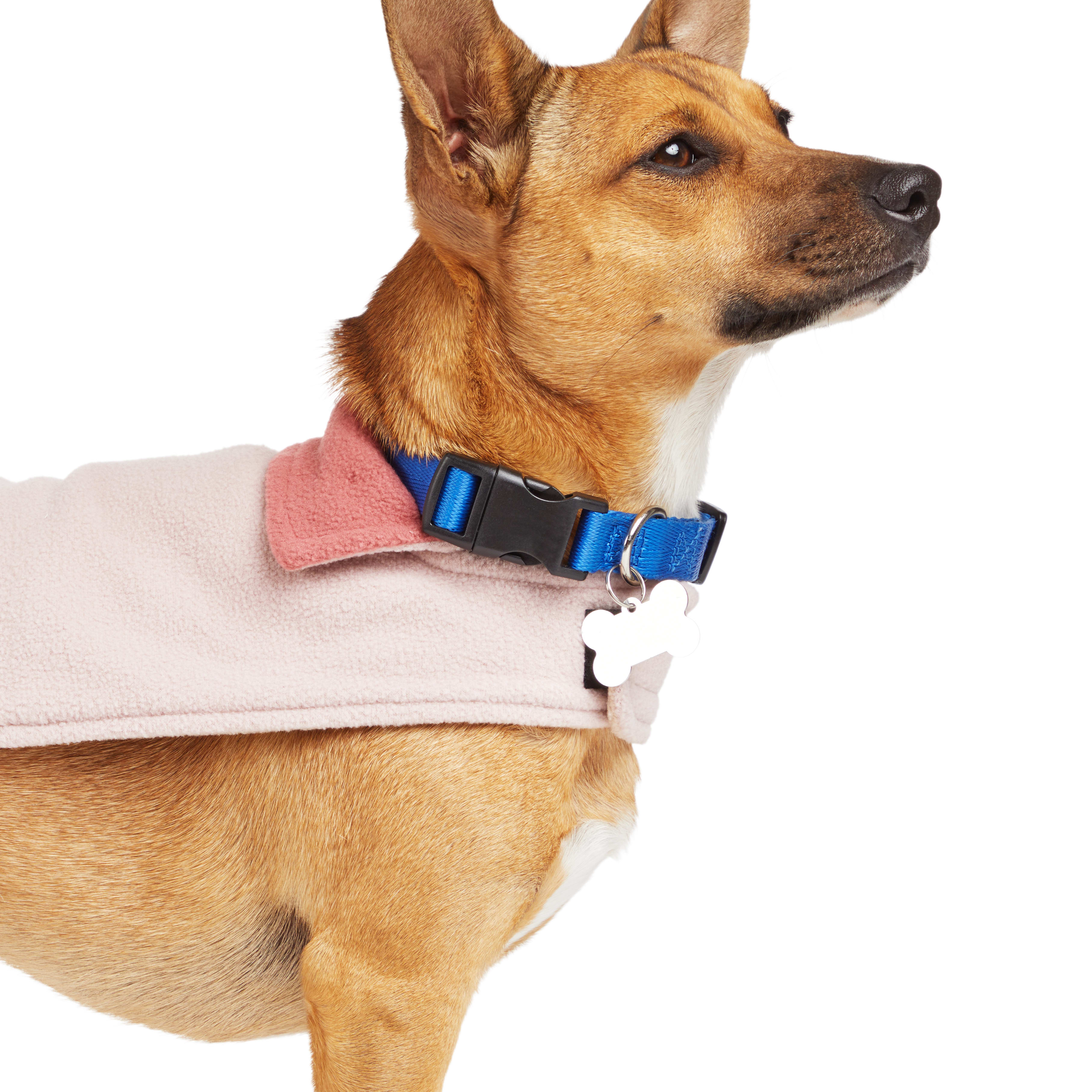 YOULY Pink/Red Cozy Dog Coat， X-Small/Small