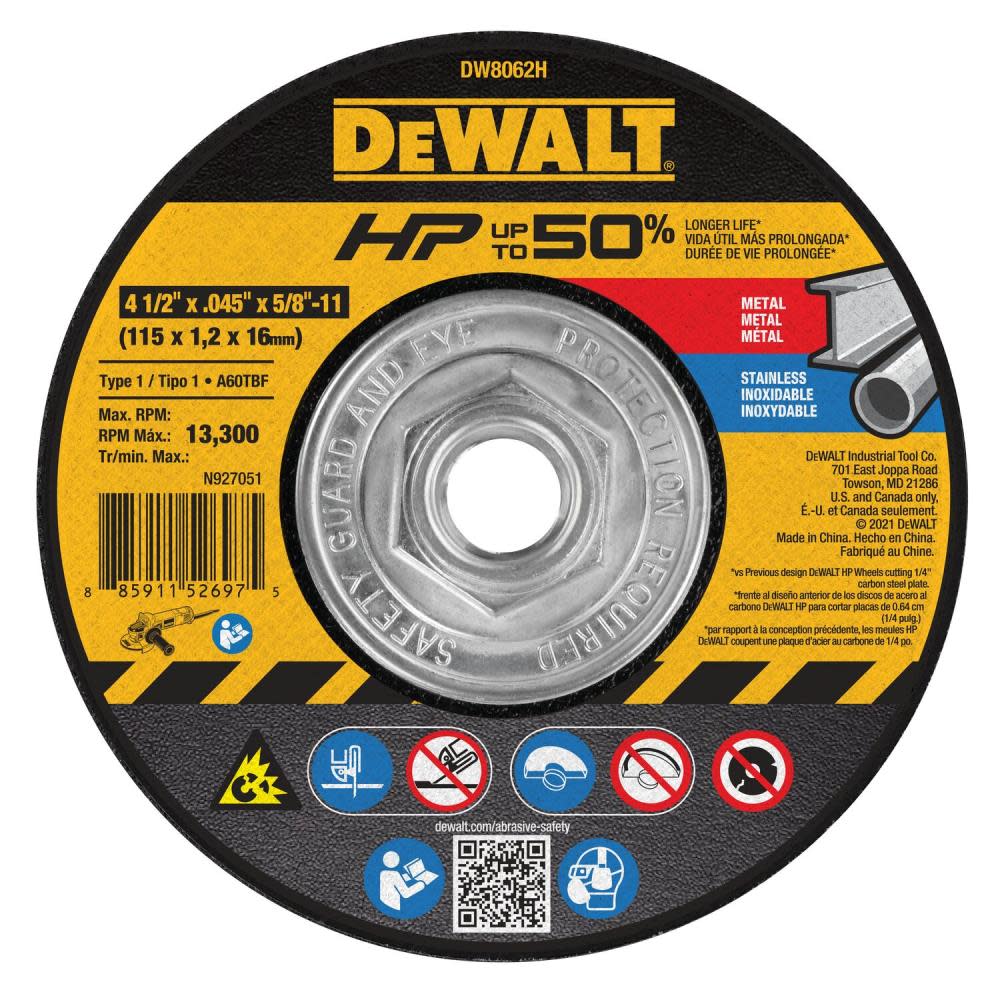 DEWALT Cutting Wheel 4 1/2