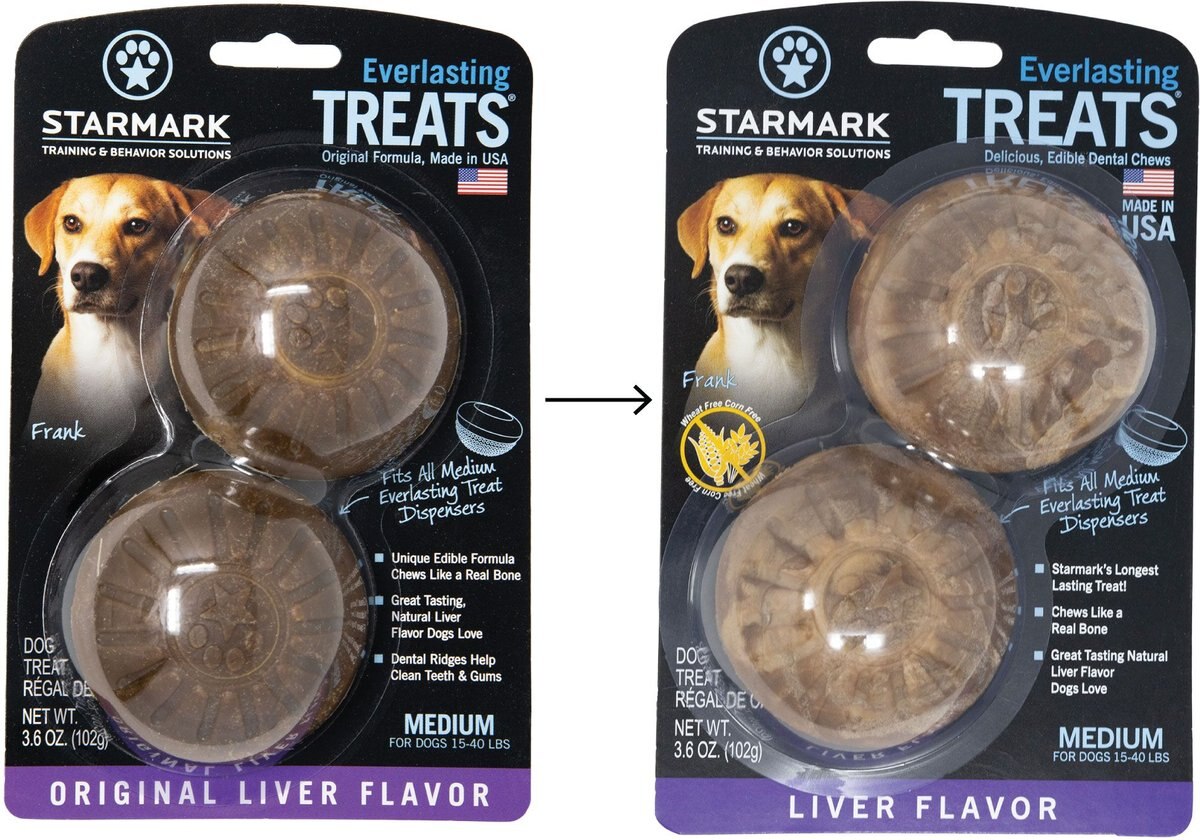 Starmark Everlasting Liver Flavored Dental Dog Treats， Medium， 2 count