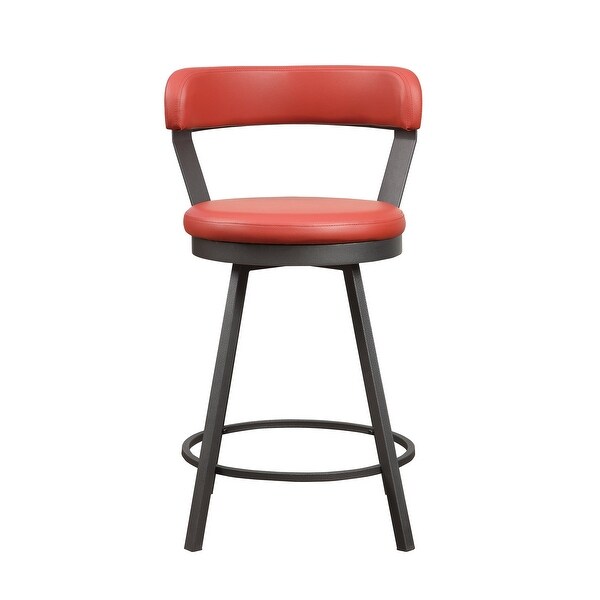 Belmar Swivel Counter Height Barstool (Set of 2)， Brown