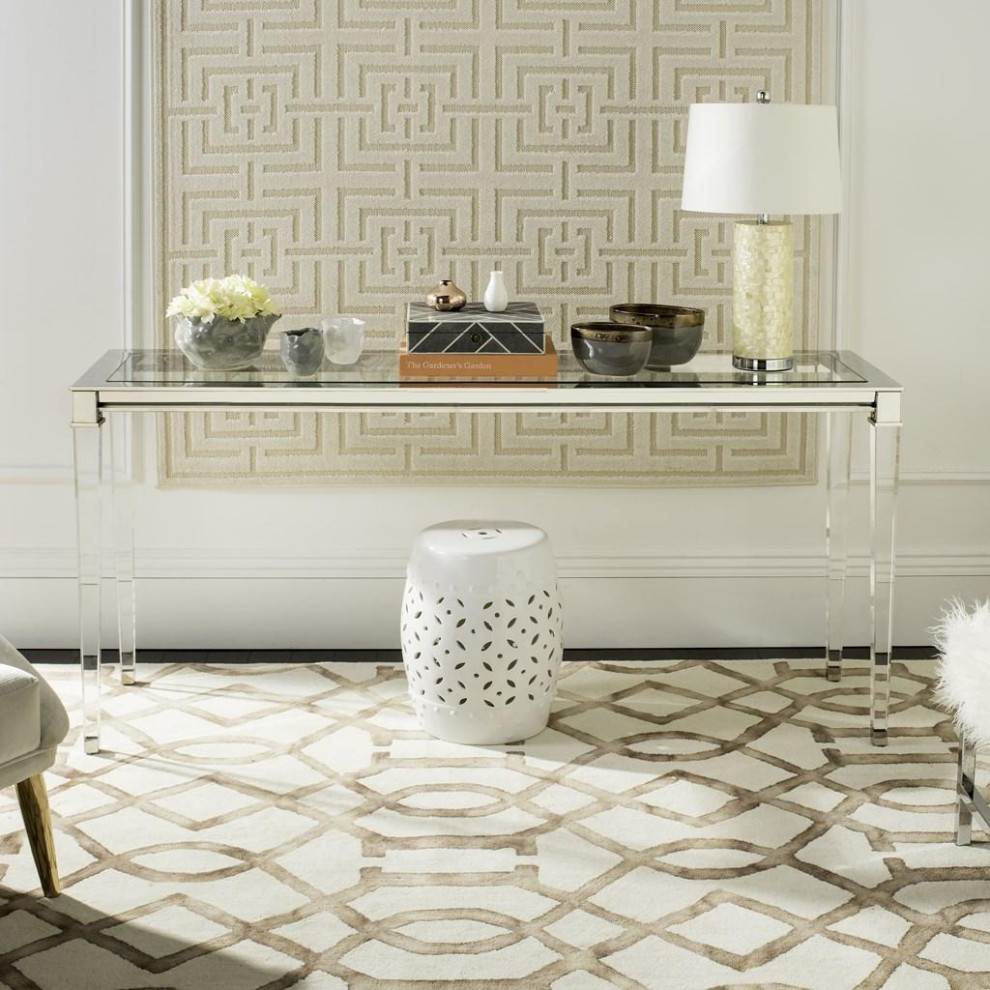 Envee Acrylic Console Table   Contemporary   Console Tables   by Peachtree Fine Furniture  Houzz