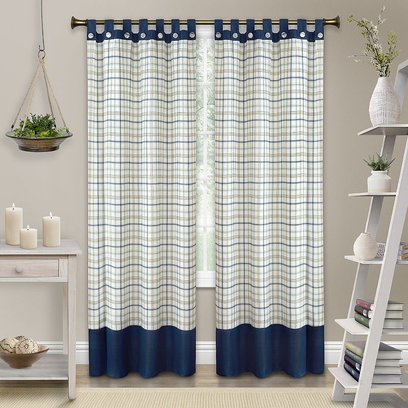 Achim Tattersall Button Tab Top Window Curtain