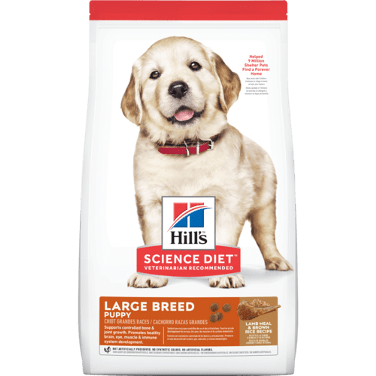 Hill's Science Diet Puppy Large Breed Lamb Meal and Brown Rice Dog Food， 33 Lbs.