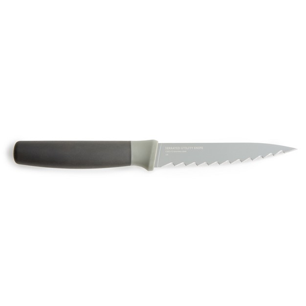 Berghoff Balance Non stick Stainless Steel Serrated Utility Knife 4 5 quot Recycled Material