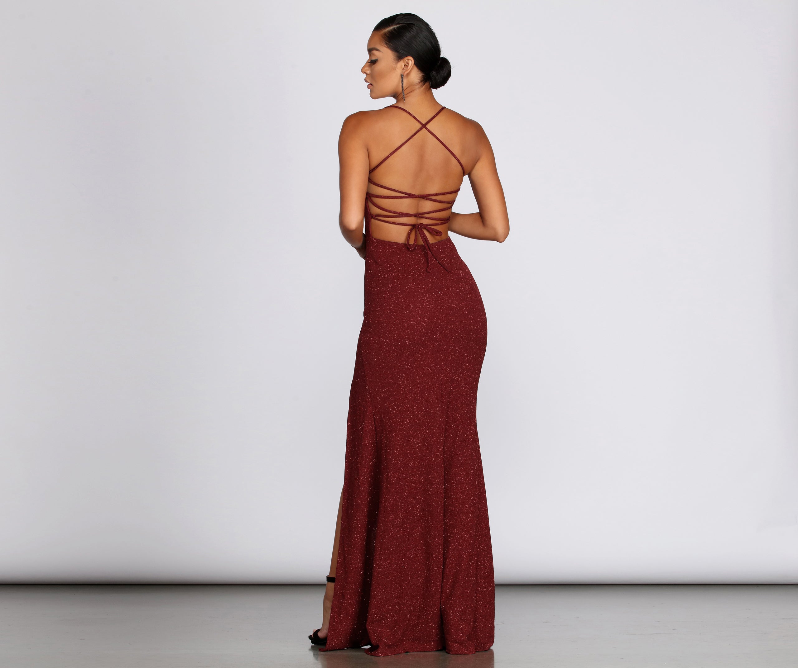 Soraya Sparkle Knit Sweetheart Gown