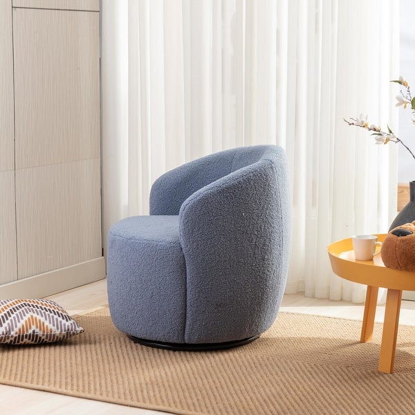 25inch Small Upholstered Fabric Swivel Accent Armchair