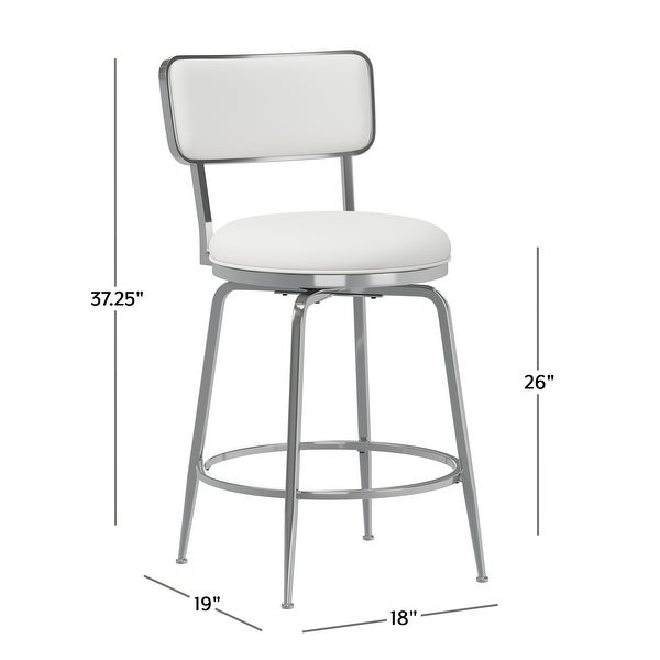 Hillsdale Furniture Baltimore Metal and Upholstered Swivel Stool， Chrome