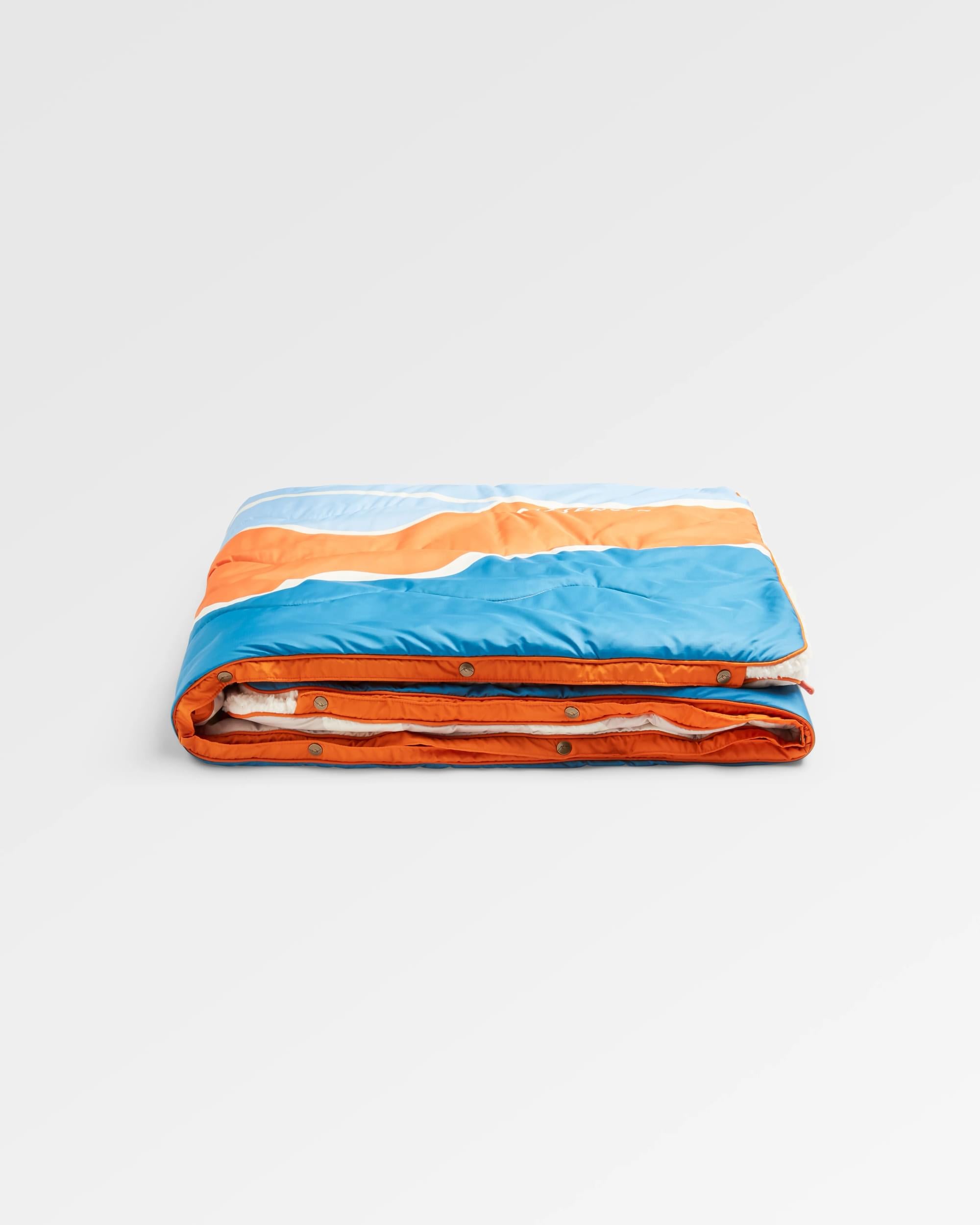 Cabin Recycled Sherpa Blanket - Cornflower