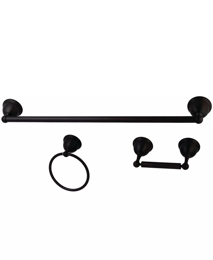 Kingston Brass Restoration 3-Pc. Towel Bar Bathroom Hardware Set