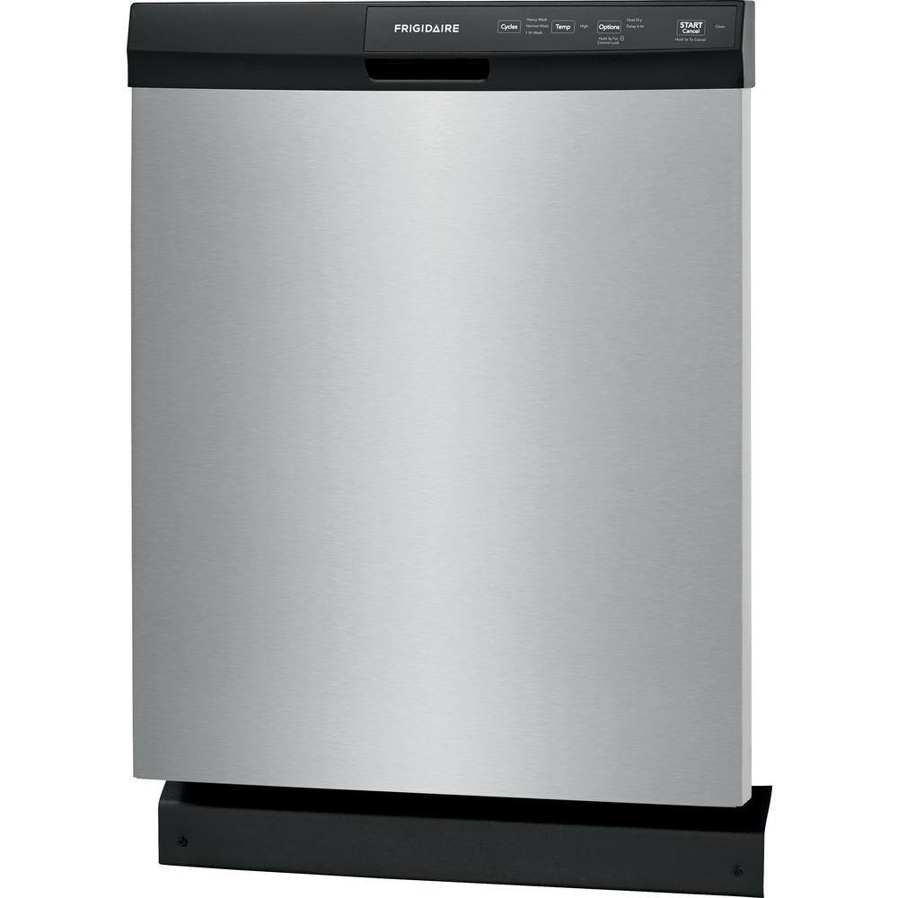 Frigidaire 24 In. in. Front Control Built-In Tall Tub Dishwasher in Stainless Steel with 3-Cycles 55 dBA FFCD2413US