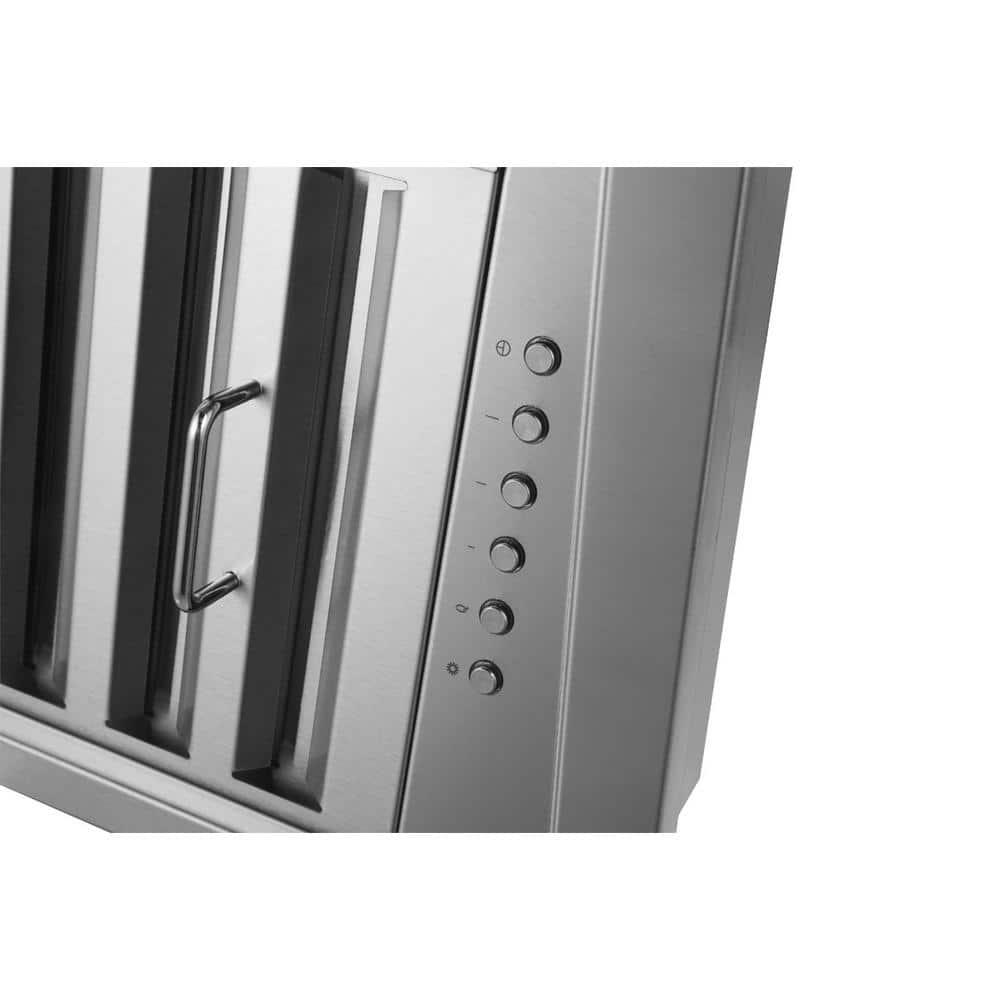 Ancona Chef Insert 28 in Range Hood with LED in Stainless Steel