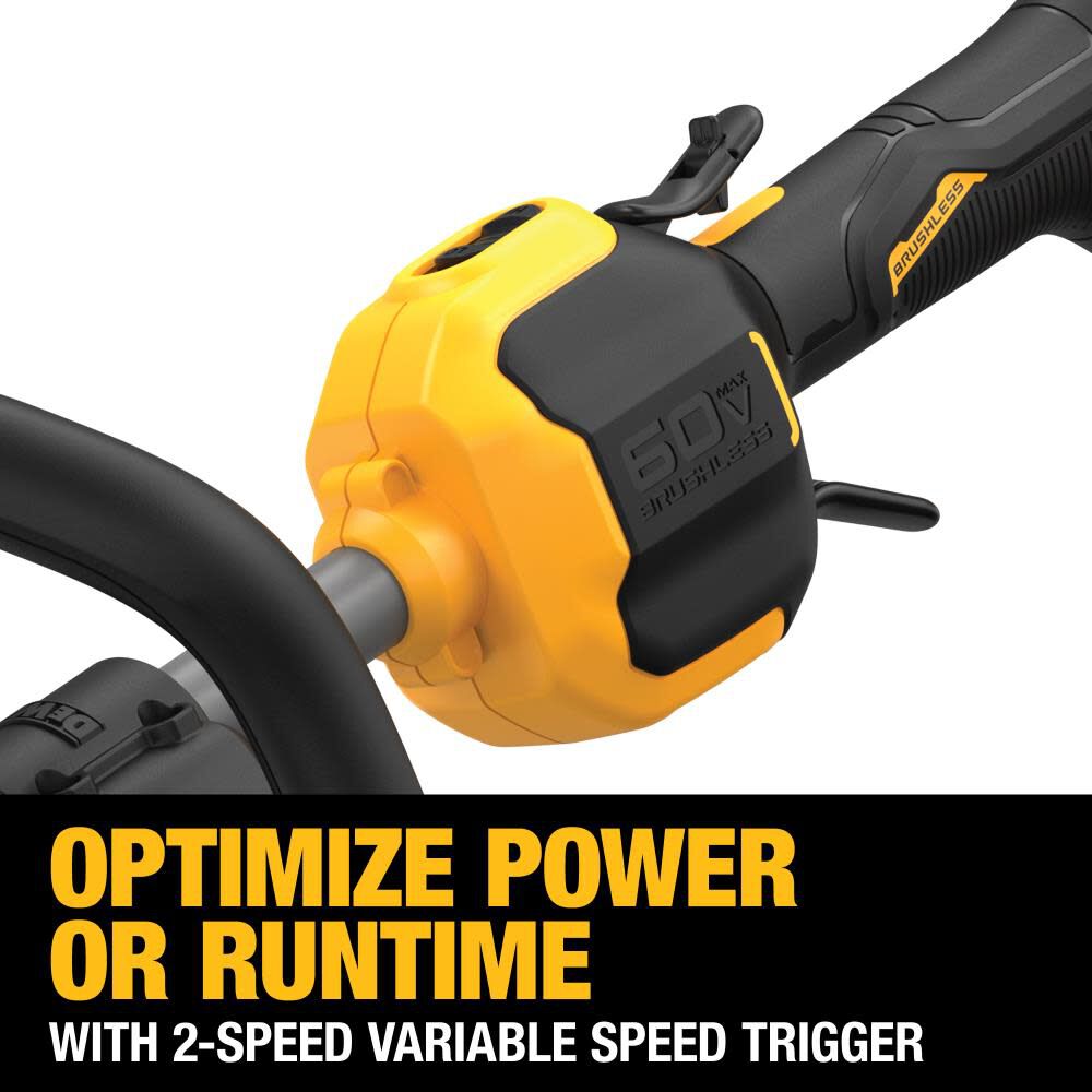 DEWALT 60V MAX* 17 in. Brushless Attachment Capable String Trimmer Kit DCST972X1 from DEWALT