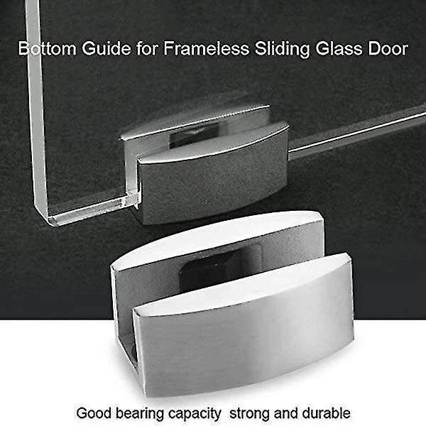 2pcs Floor Guide Glass Sliding Door Stainless Steel Floor Guide For Frameless Sliding Glass Doors G