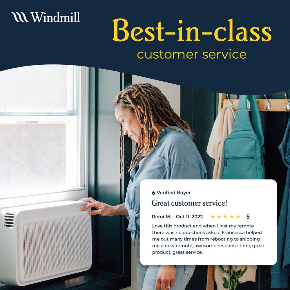 Windmill 8000 BTU 115Volt QuietECOSmart Window Air Conditioner with WiFiApp Remote and Easy InstallNo PreAssembly