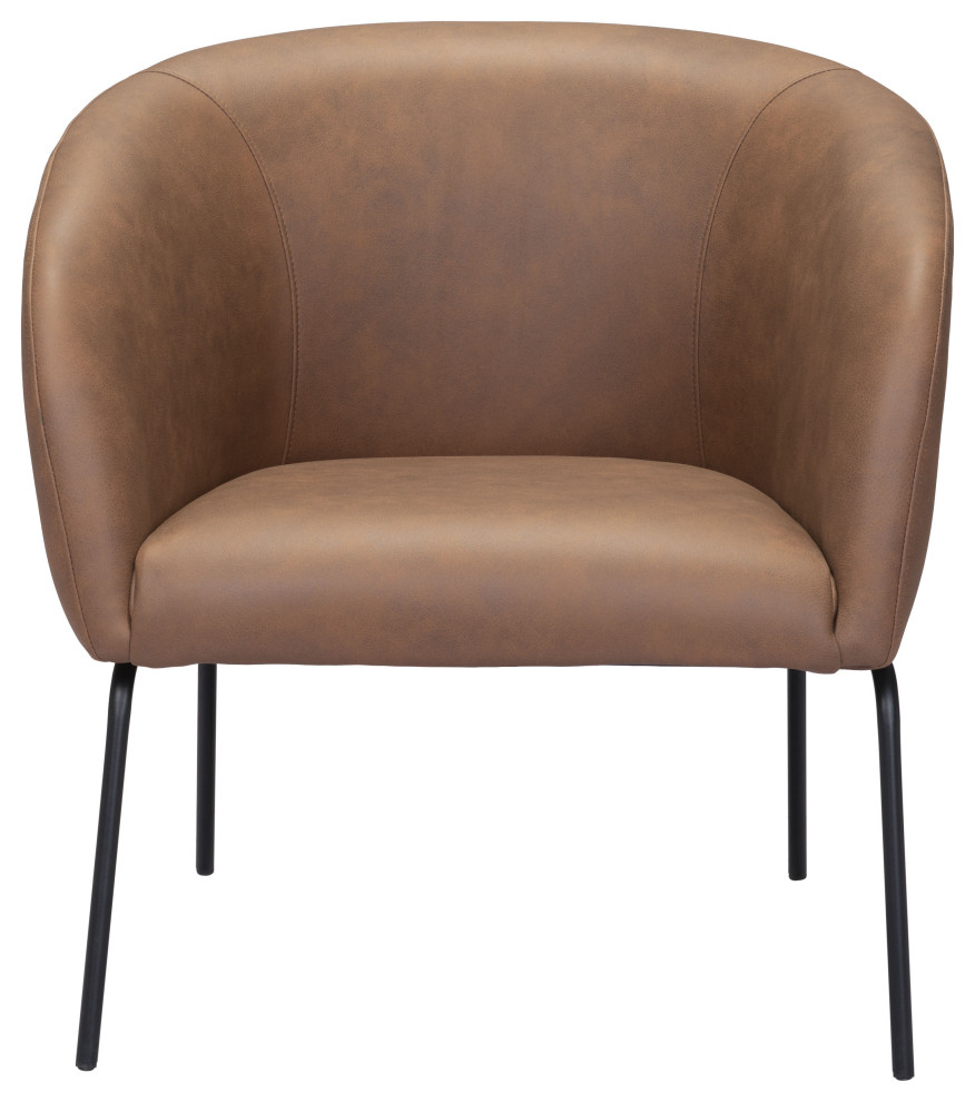 Quinten Accent Chair Vintage Brown   Midcentury   Armchairs And Accent Chairs   by Furniture East Inc.  Houzz