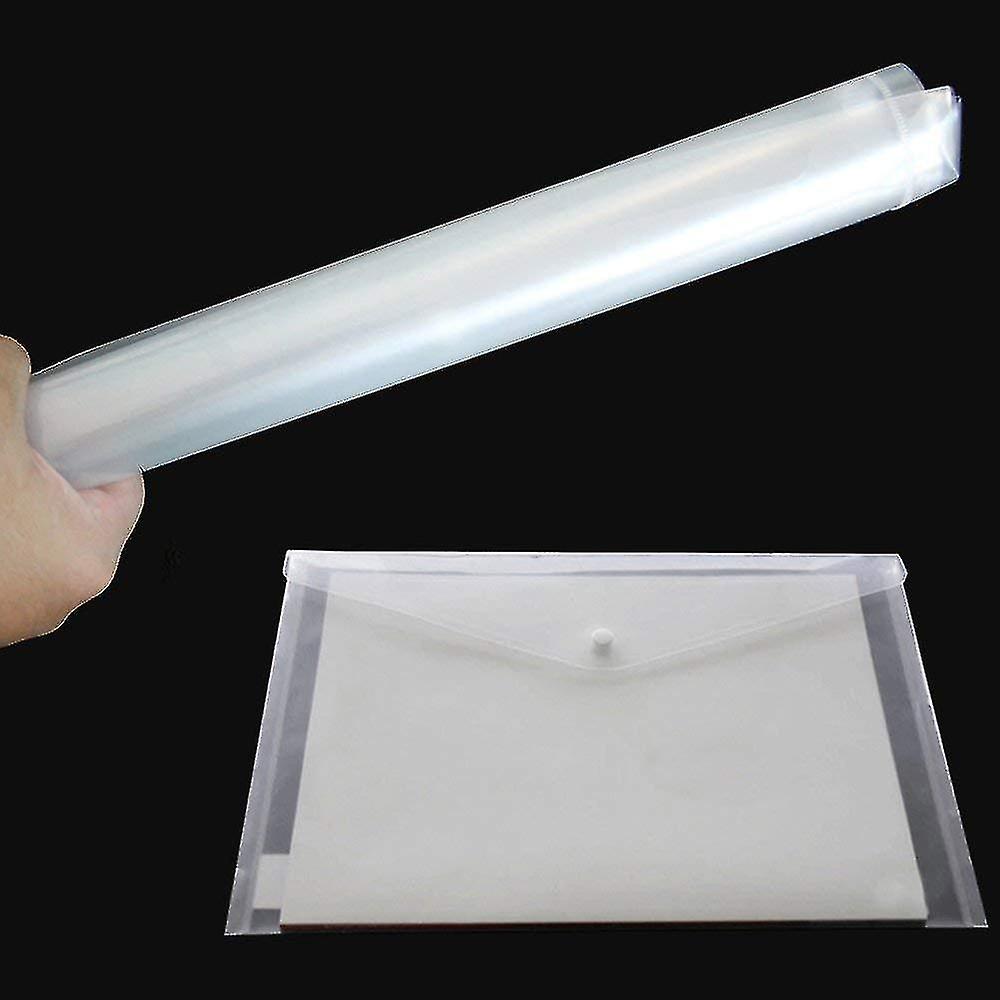 A4 Clear Plastic Wallets， 30pcs File Folders Plastic Popper File Wallet Document Folder For School O