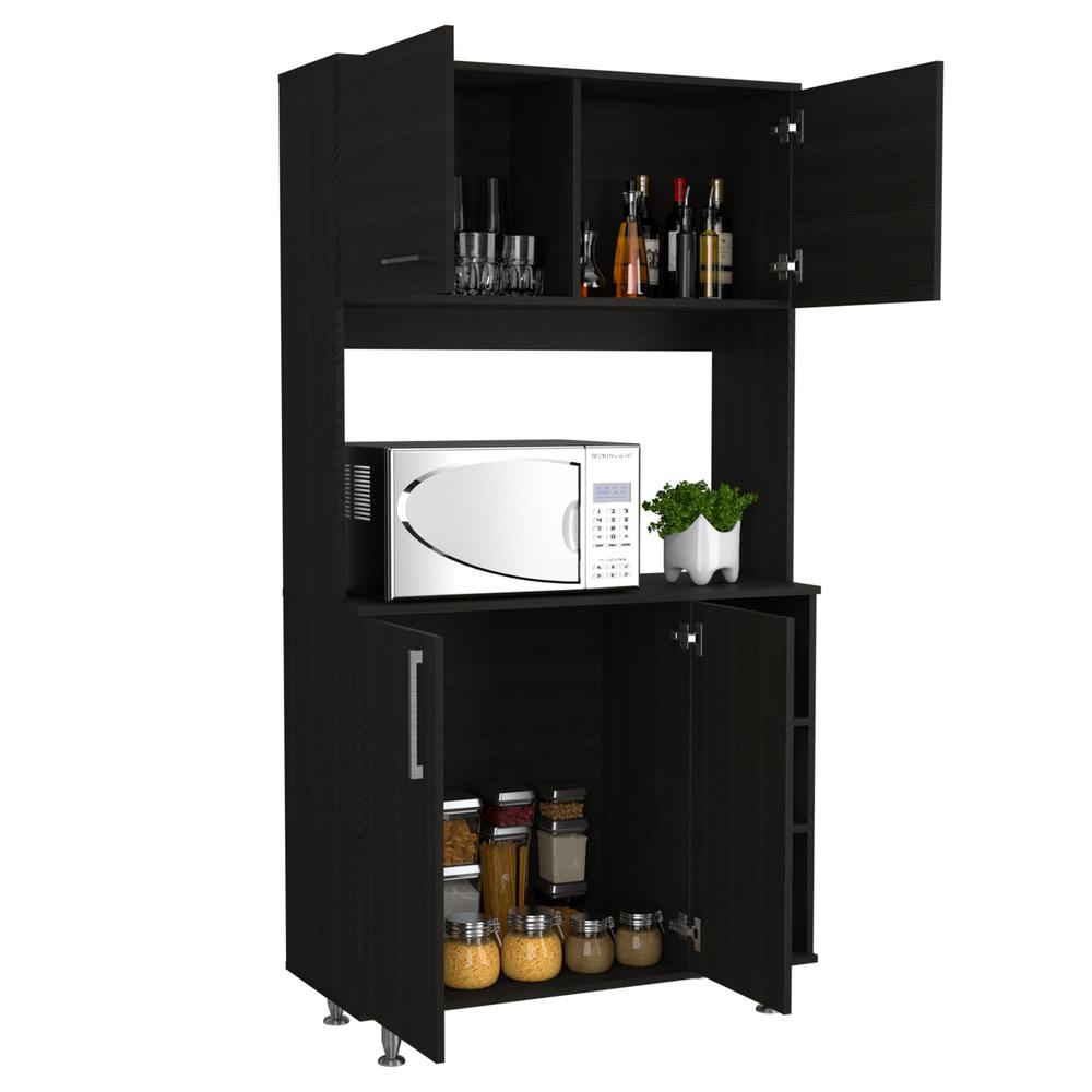 Depot E-Shop Malta Kitchen Pantry Cabinet Black