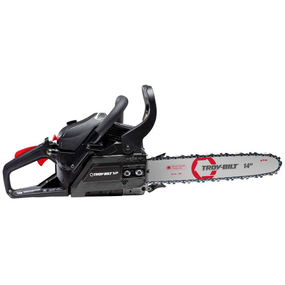 Troy-Bilt XP 14 in. 42cc 2-Cycle Lightweight Gas Chainsaw with Adjustable Automatic Chain Oiler and Heavy-Duty Carry Case TB4214C XP