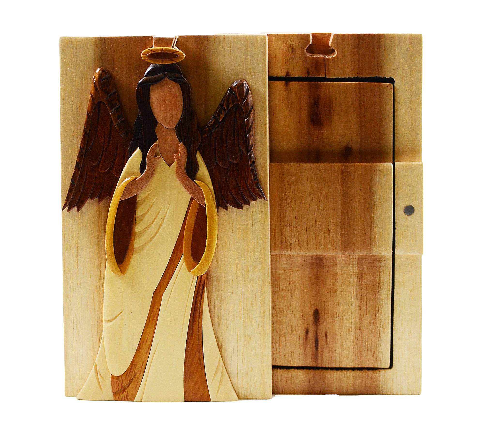 Carver Dan's Angel Guardian Puzzle Box with Magnet Closures