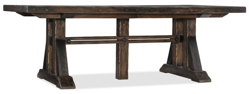 Hooker Furniture Roslyn County Dark Walnut Trestle Dining Table