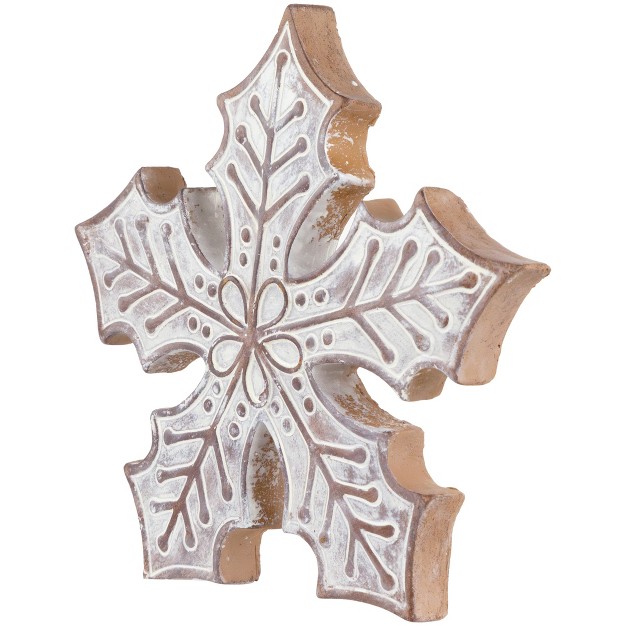 White Snowflake Christmas Tabletop Decoration