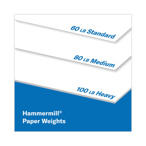 Hammermill Premium Color Copy Cover， 100 Bright， 80 lb Cover Weight， 8.5 x 11， 250/Pack (120023)