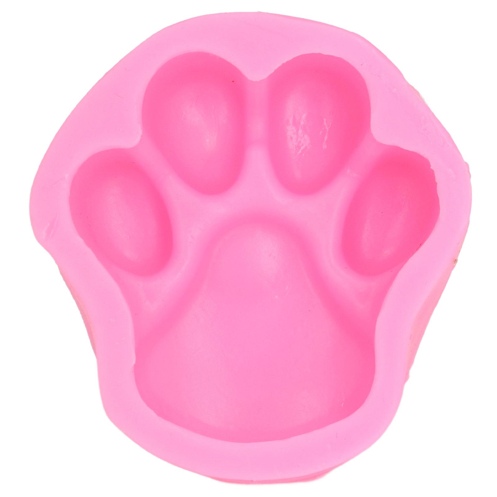 Silicone Mold Flexible Soft Reusable Cat Dog Paw Shape Decoration Mold Baking Tool For Diy Cake Fondantstyle 2 Pink 19-226