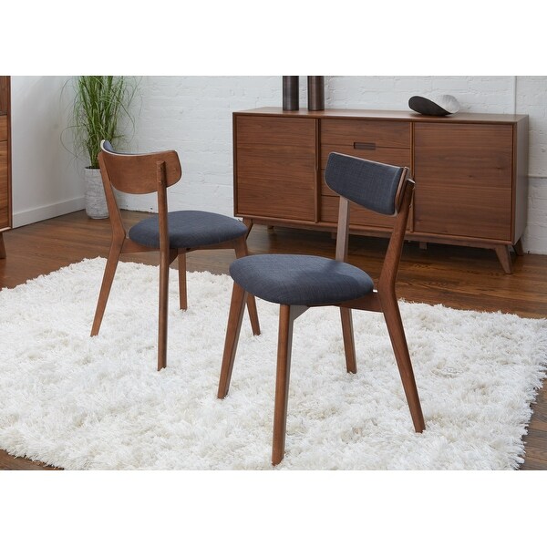 Rye Studio Santos Mid-Century Walnut Dining Chairs (Set of 2)