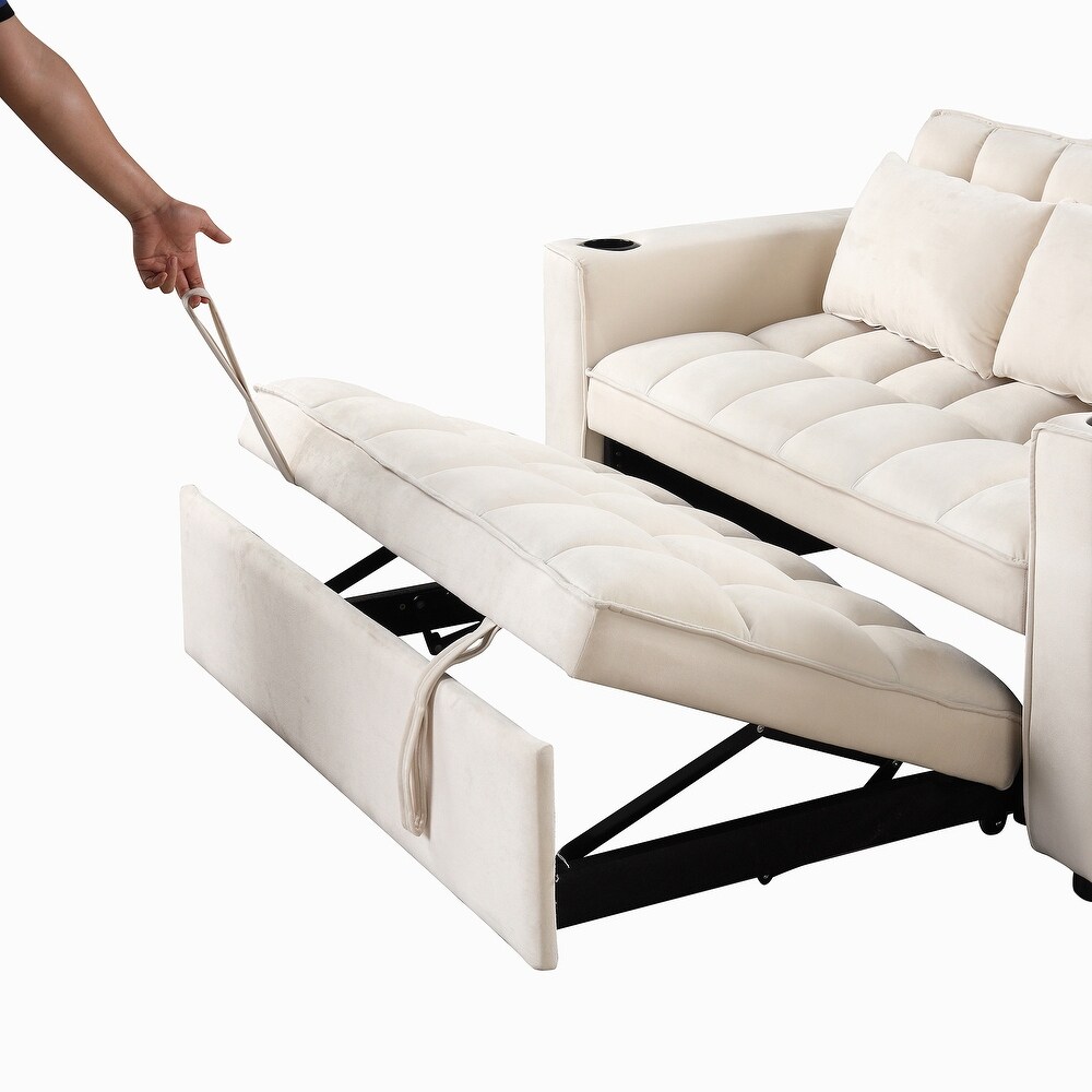 Sofa Bed with Cup Holder and USB Port