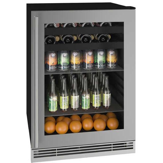 U-Line 5.5 cu. ft. Built-In Beverage Center with Door Lock UHBV124-SG31A