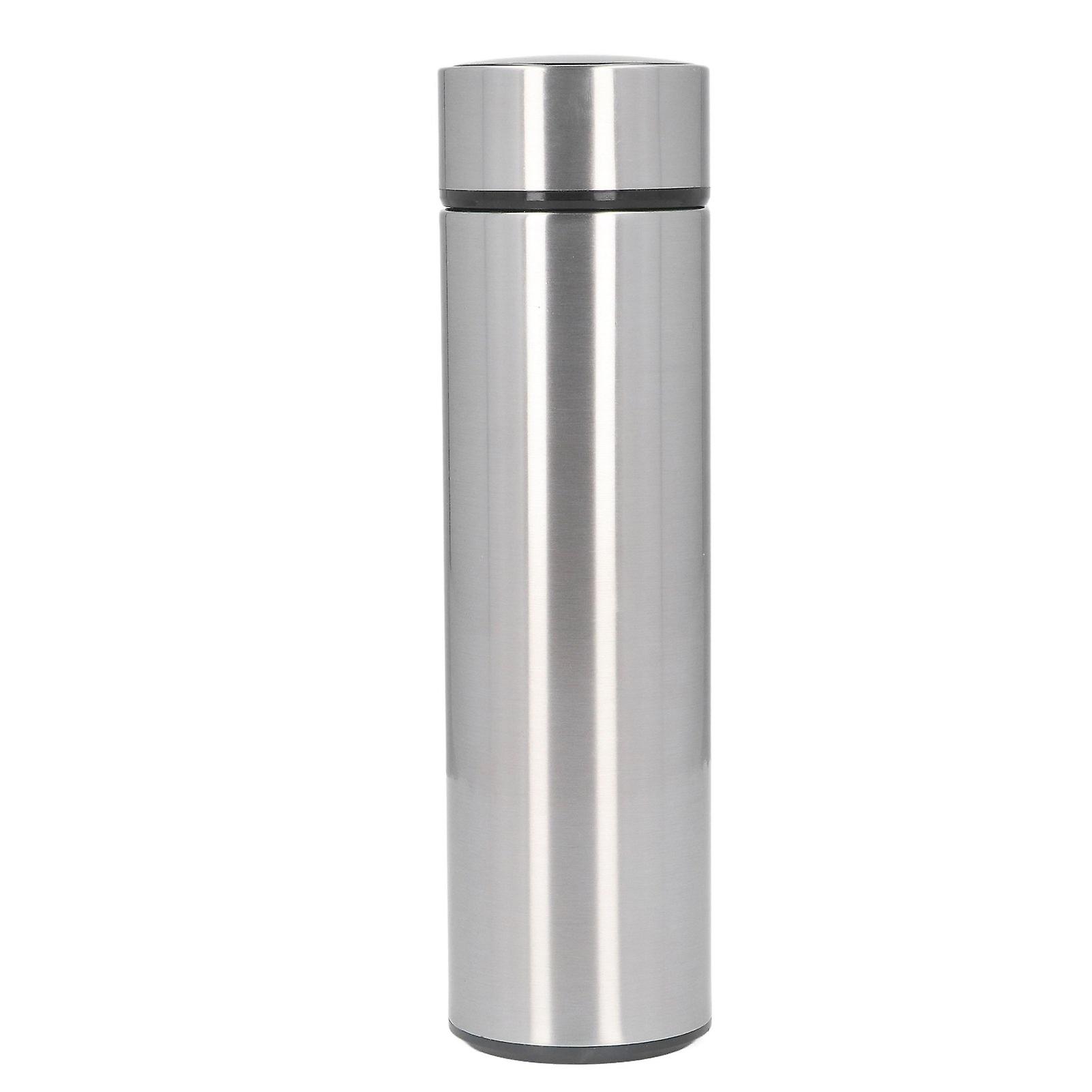 Smart Water Bottle 500ml Led Display Food Grade Stainless Steel Wide Application Detachable Filter Led Water Bottlesilver