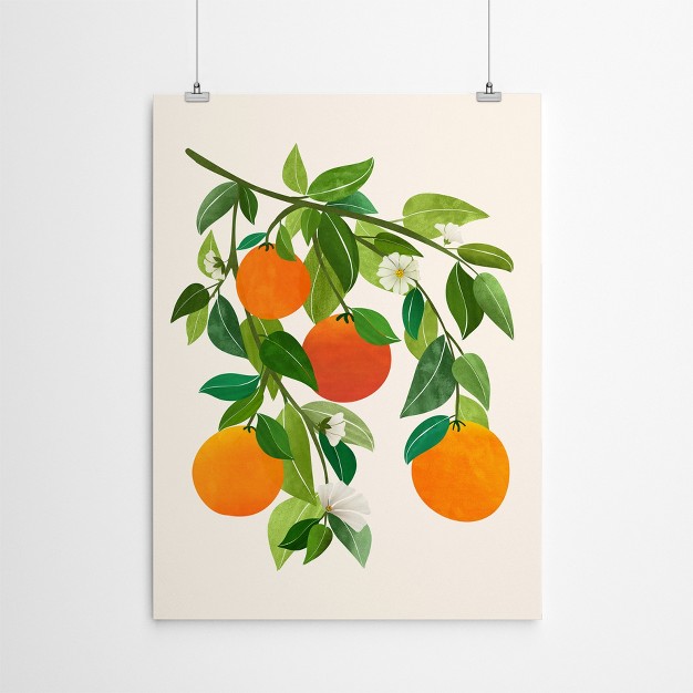 Americanflat Botanical Oranges And Blossoms Ii By Modern Tropical Poster