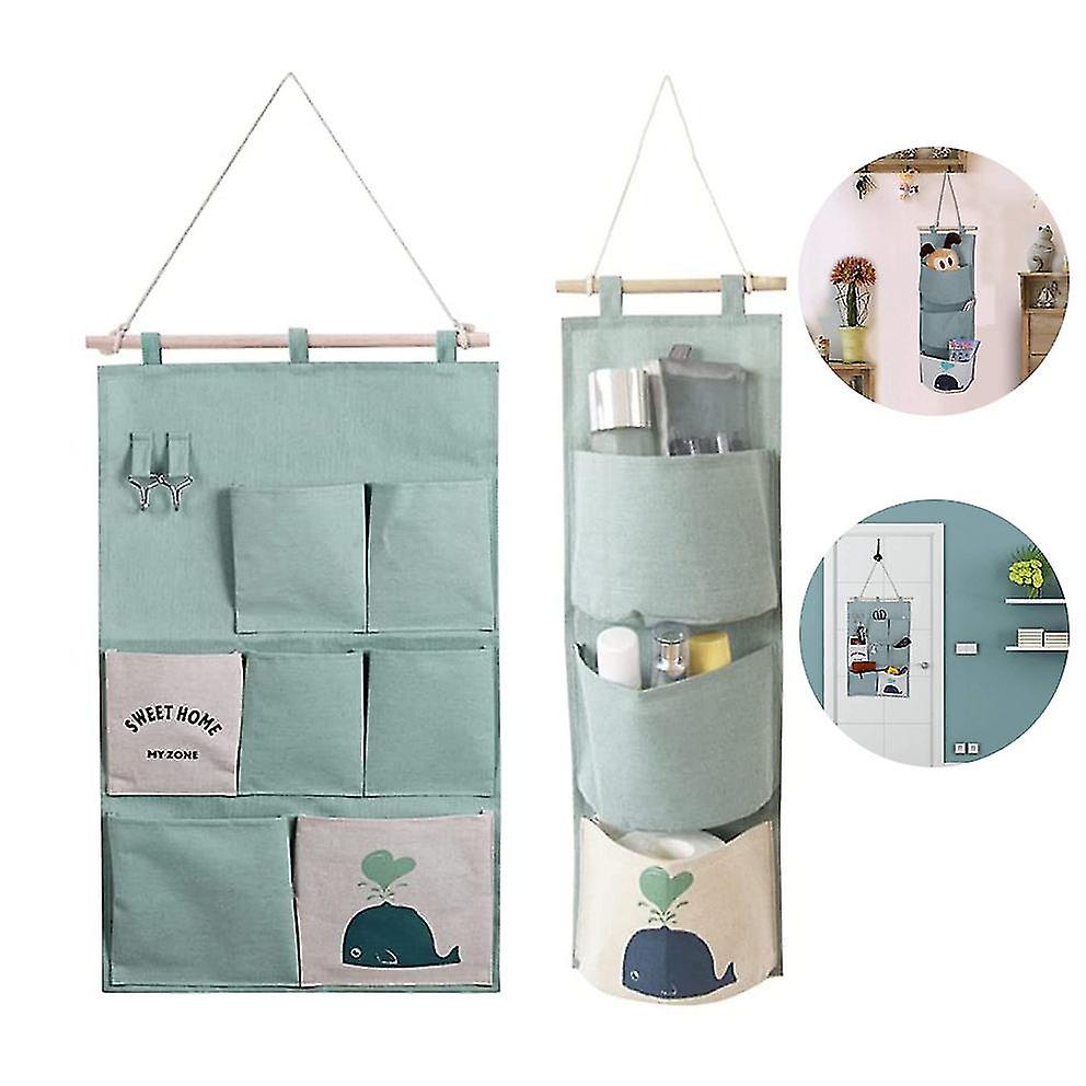 Hanging Storage Door， Light Cotton Wall Hanging Storage Bag Foldable Storage Bags For The Door With Hooks